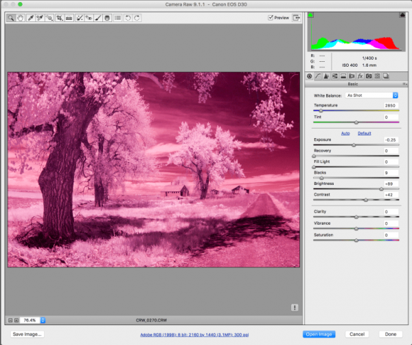 How to Create Color Infrared Images | JoeFarace.com