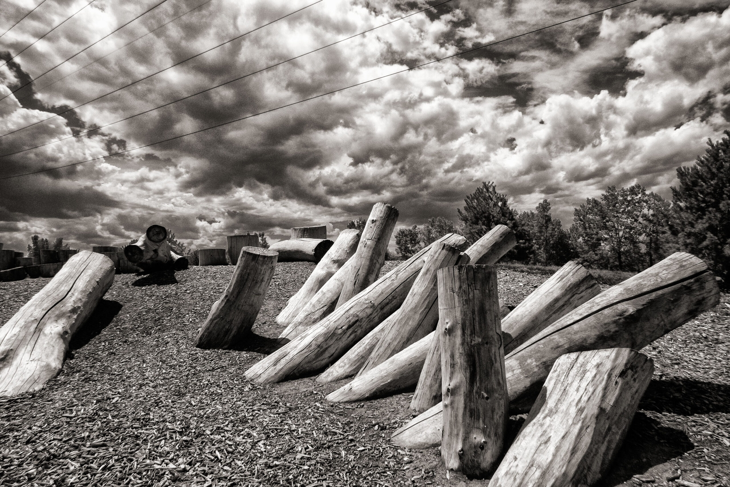 © Joe Farace. Hudson Garden in infrared B&W